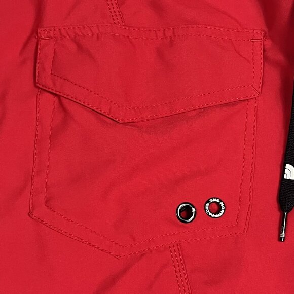 The North Face Board Shorts Swim Trunks Side Pocket Red and Black Men 38 - Picture 15 of 16